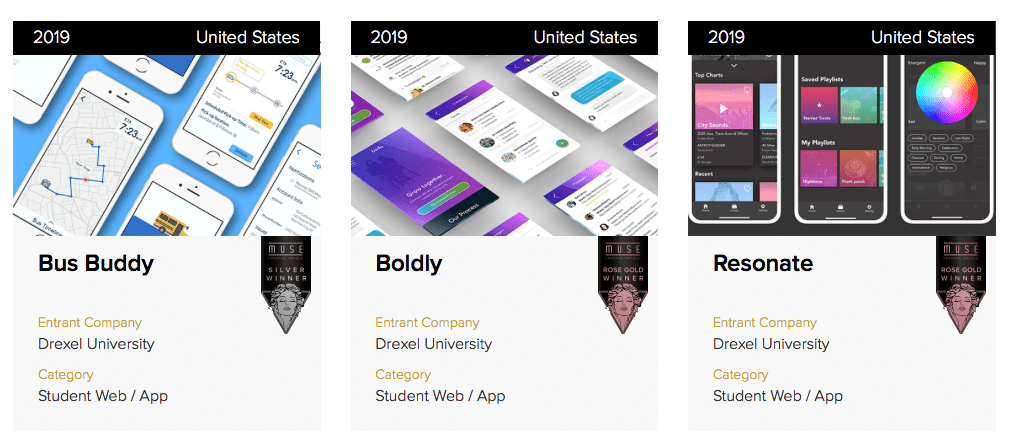 Muse Award-winning apps from IDM program